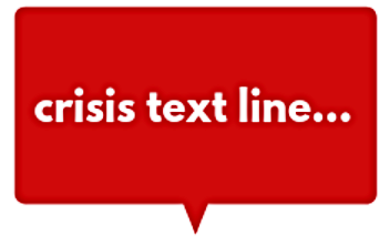 crisis text line for decoration only