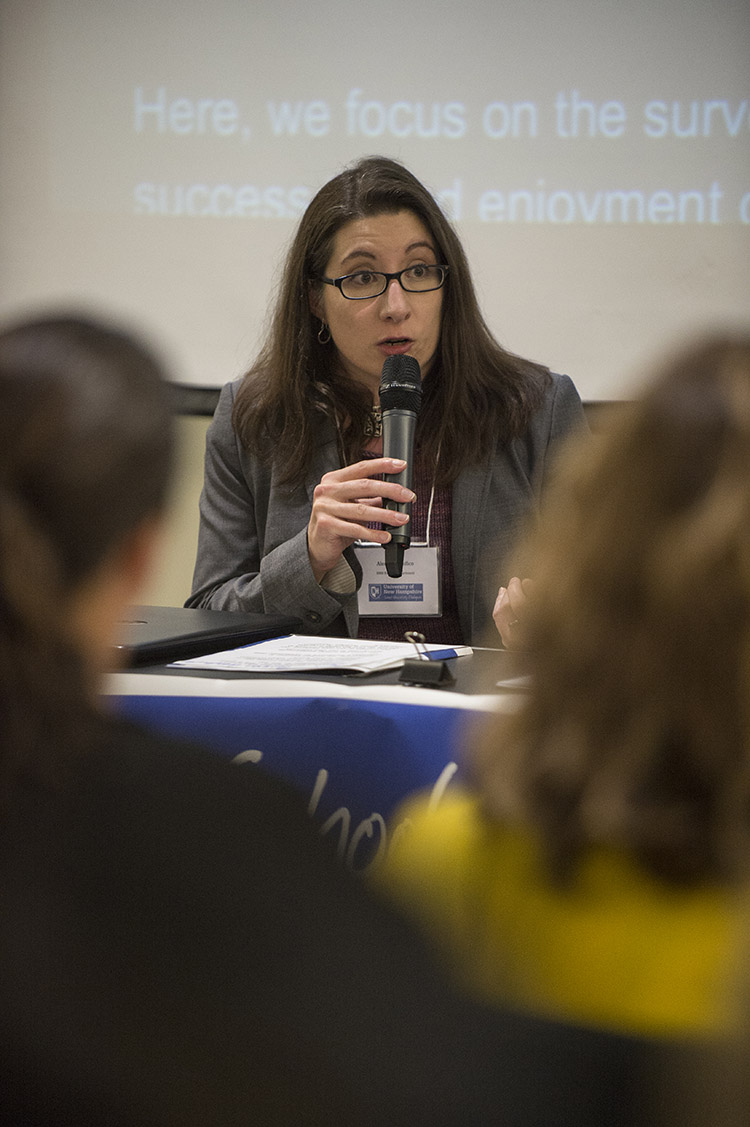 Alecia Magnifico speaking on a panel