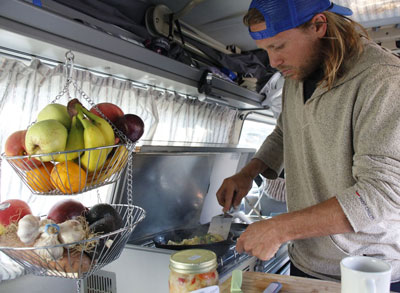 cooking in a van