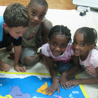 children at the American International School of Niamey in Niger