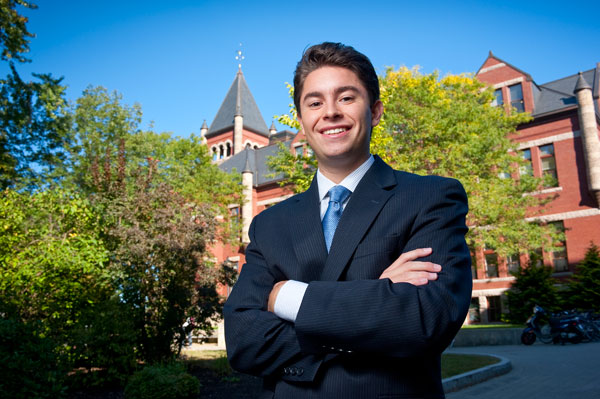 Graduating business administration student Colin Kelley ’12 came to UNH as a “shy math geek.” He’s graduating as a rising talent in investment management.
