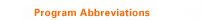Program Abbreviations
