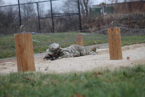 Cadet In Obstacle Course