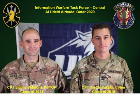 CPT James Williford, USM met with CPT Taylor Puksta, while they were both OCONUS