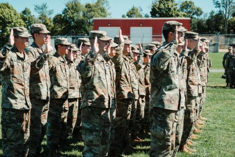 cadets in line