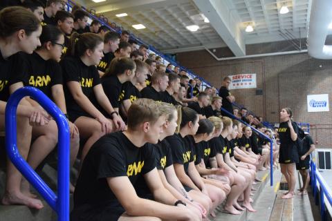cadets at UNH indoor pool
