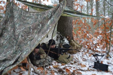 cadets in the woods