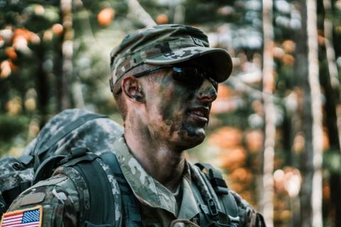 UNH Army ROTC Cadets in FX training in the woods