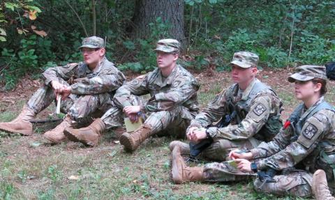 cadets in woods