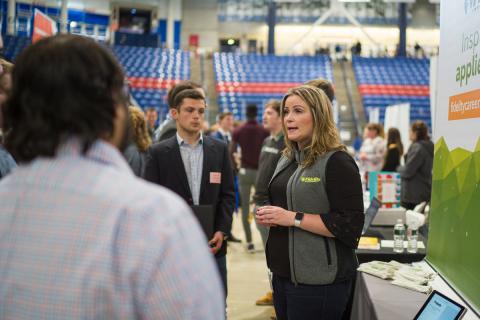 Employer at career fair