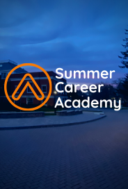 Image of the Summer Career Academy logo at sunset