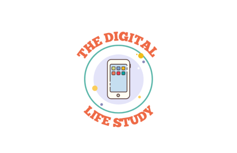 Logo with cell phone in the center of a circle with TEENTECH: on top and TEEN TECHNLOGY AND DIGITAL LIFE STUDY on the bottom