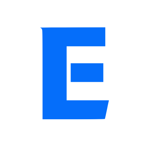 Stylized "E" for Pride