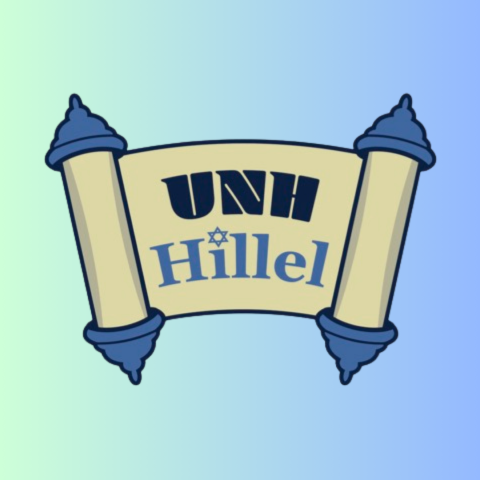 Hillel logo on blue and green gradient background