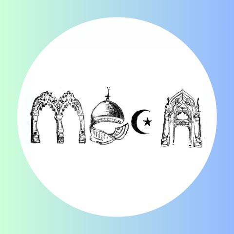 MECA Logo on blue and green gradient background