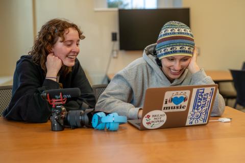 Two students in class