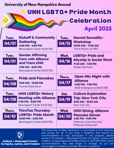 lgbtq pride month calendar