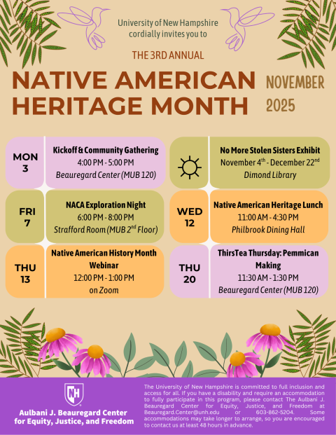 Native American Heritage Month 2025 Calendar of Events