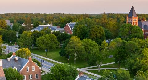 Aerial photo of UNH campus