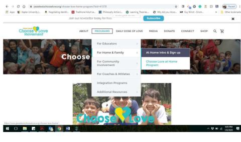 Choose Love dashboard