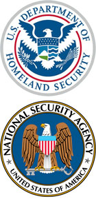 homeland Security and National Security Agency logos