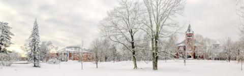 T-Hall view with snow