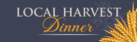 Local Harvest Dinner Banner with Wheat