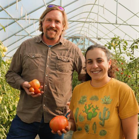 Andrew Ogden and Susan Soucy of the Farm to yoU NH Program 
