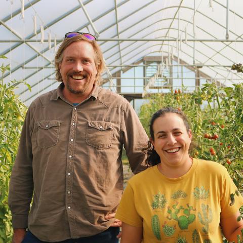 Andrew Ogden and Susan Soucy of the Farm to yoU NH Program 