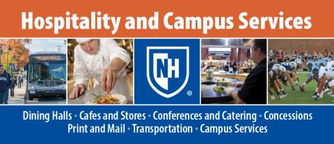 Hospitality and Campus Services Banner with action shots for hiring