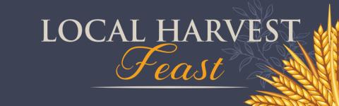Local Harvest Dinner Banner with Wheat