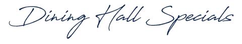 Dining Hall Specials Text