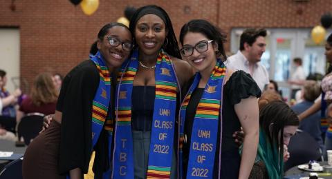 3 students at the Beauregard Center Graduation Celebration
