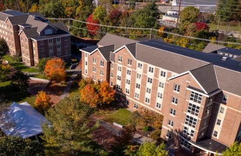 Residence halls on UNH campus