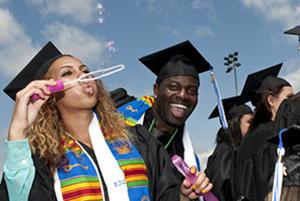 students at graduation