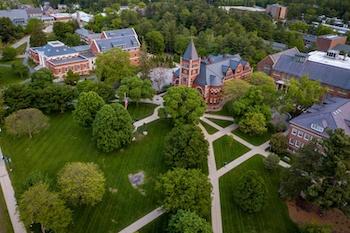 aerial of campus