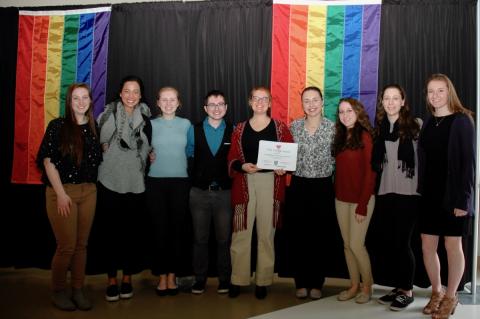 Members of the Intercollegiate Horse Schow Association Team - recipients of Pink Triangle Award