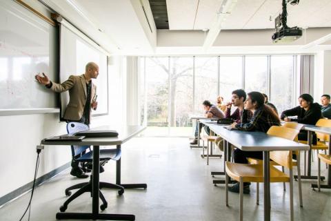 Professor and class
