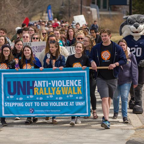 UNH Anti-Violence rally and walk
