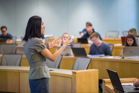 Faculty teaching in classroom