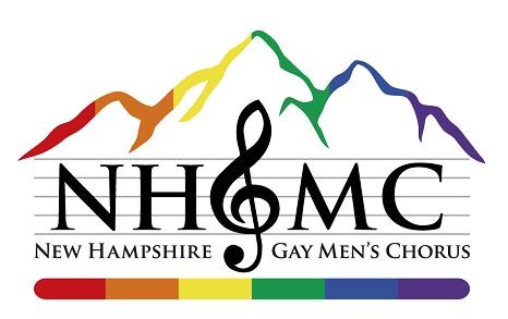 rainbow outlined mountain with music symbol in center