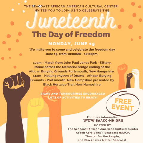 Seacoast African American Cultural Center Juneteenth Event Poster