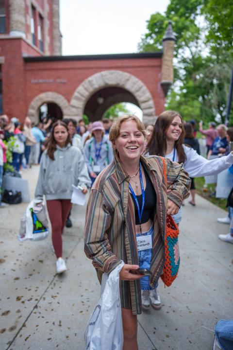 First year students walk in parade