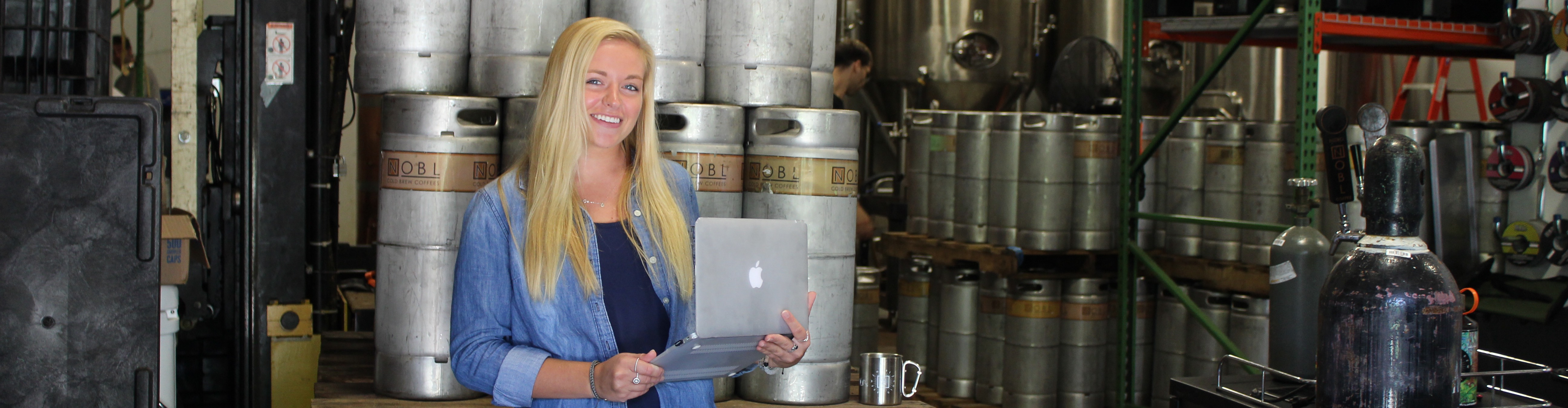 UNH ECenter student interns with local beverage startup
