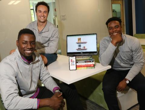 joel nkounkou, dylan wheeler, and nelson thomas of ecoText