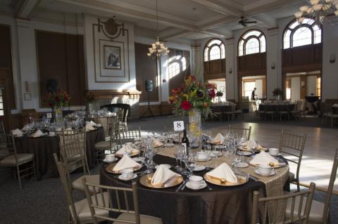 Huddleston ballroom hosting wedding reception