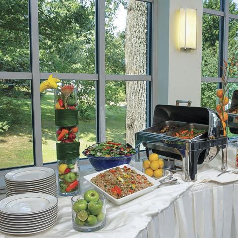 catered buffet at event