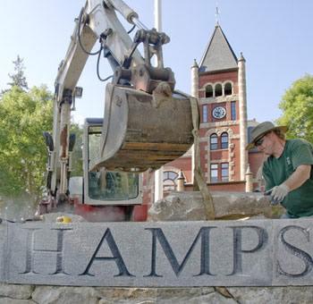 construction in front of t-hall