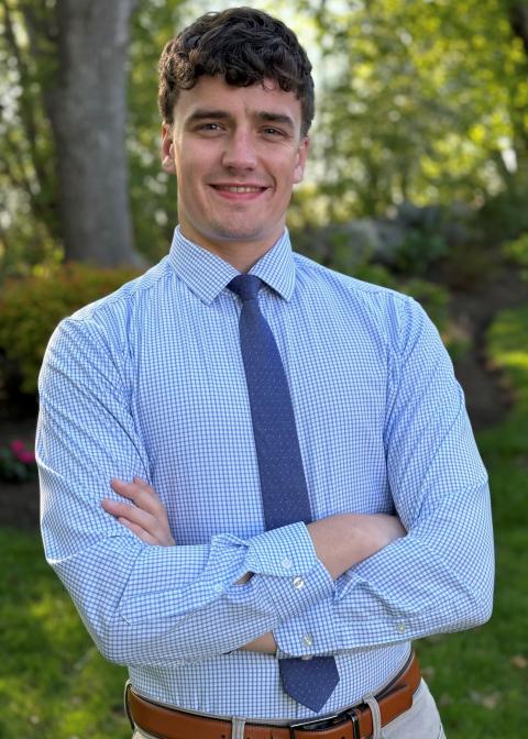 Young man in shirt and tie