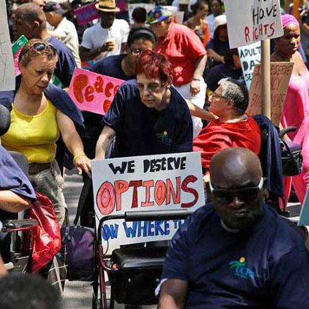 People at a protest